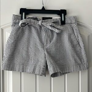 Darling Striped light blue/gray and White Women Shorts